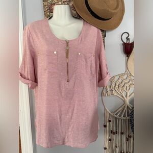Anne Klein NWT 2X - Linen top